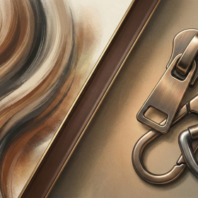 abstract leather and hardware