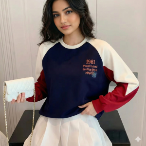 Red sleeved pull over 2