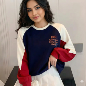 Red sleeved pull over 2