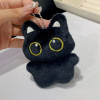 Squeaky Meow – Plush Black Cat Keychain & Bag Charm - Naked