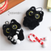 Squeaky Meow – Plush Black Cat Keychain & Bag Charm