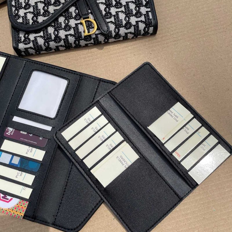 The Vintage D-Buckle Clutch | European Retro Long Wallet with High-Capacity Organizer (Dior Lookalike) - Image 6