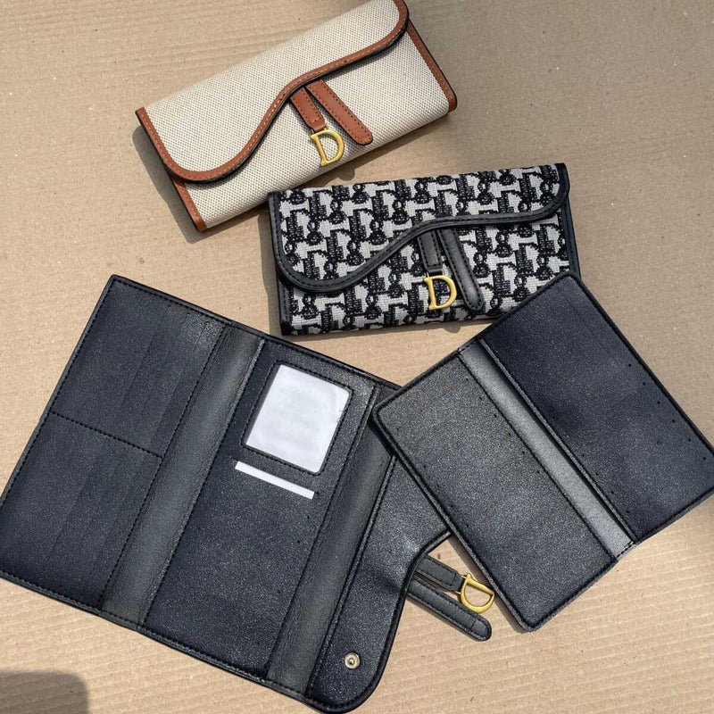 The Vintage D-Buckle Clutch | European Retro Long Wallet with High-Capacity Organizer (Dior Lookalike) - Image 2