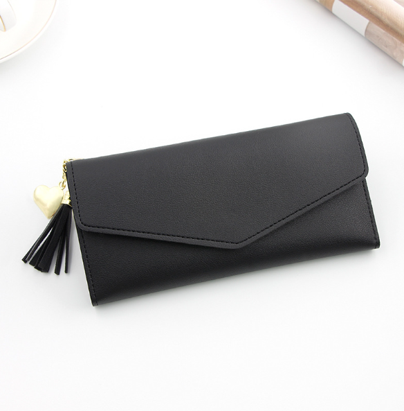 The "Sweetheart" Tassel Wallet | Minimalist Long Clutch with Heart Charm - Image 13