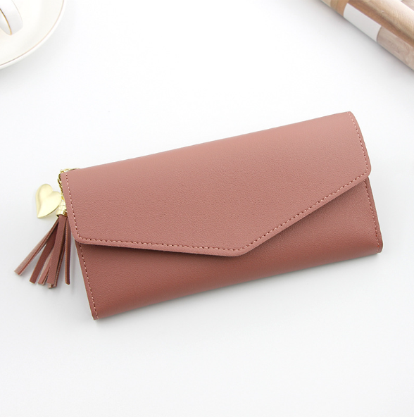 The "Sweetheart" Tassel Wallet | Minimalist Long Clutch with Heart Charm - Image 12