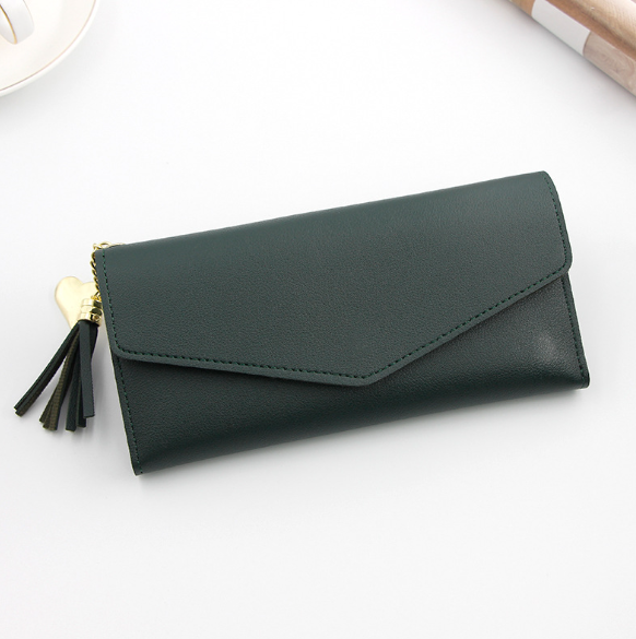 The "Sweetheart" Tassel Wallet | Minimalist Long Clutch with Heart Charm - Image 9