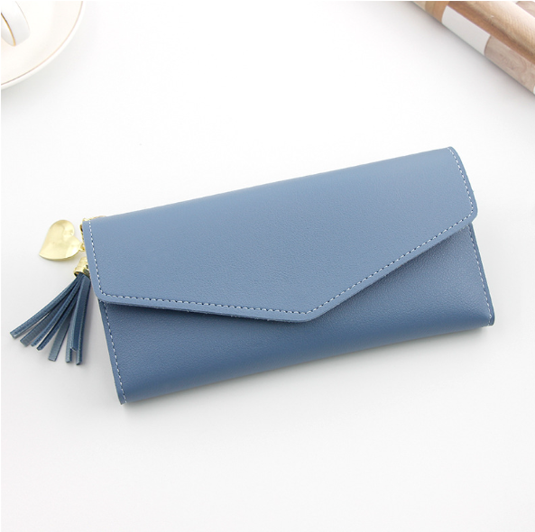 The "Sweetheart" Tassel Wallet | Minimalist Long Clutch with Heart Charm - Image 8