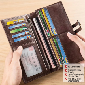 Alternative view of The Executive Long Wallet | Minimalist Men’s High-Capacity Card & Cash Organizer