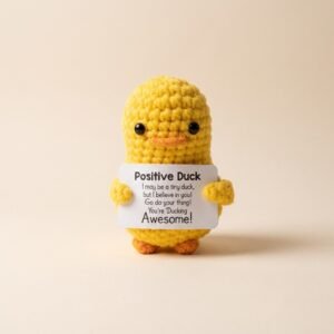 The "Positive Vibes" Crochet Buddy | Hand-Knitted Emotional Support Doll (Penguin, Turtle & More)
