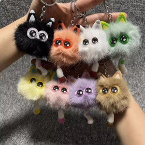 Alternative view of The Chumps "Lil' Tail" Plush Bag Charm – Soft, Round & Squeezable Key Chain