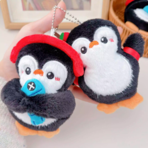 Alternative view of The "Squeaky" Penguin Plush Charm | Soft Keychain & Bag Accessory
