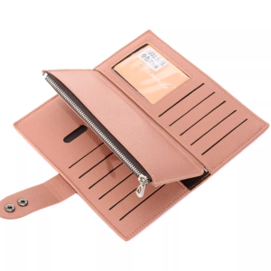 Alternative view of The Pebbled Buckle Clutch | Premium High-Capacity Long Wallet